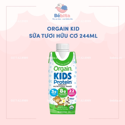ORGAIN KID SỮA TƯƠI HỮU CƠ 244ml