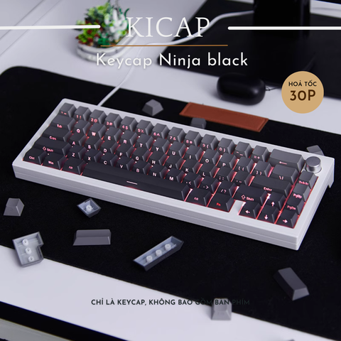 Bộ keycap Ninja xuyên led in mặt bên