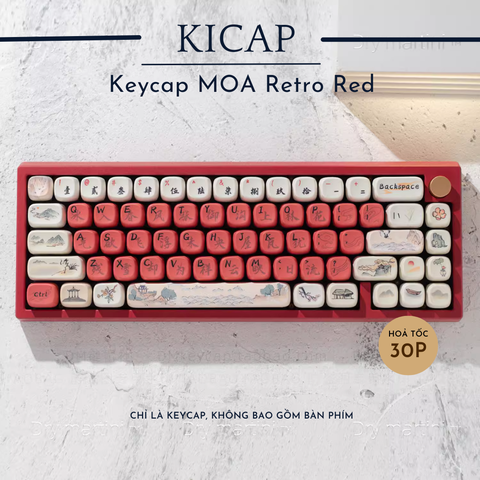 Bộ keycap MOA Retro Red