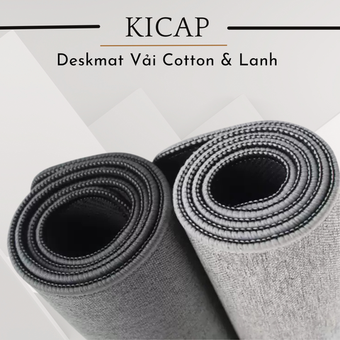 Deskmat FBB, lót chuột trải bàn cỡ lớn vải lanh & cotton