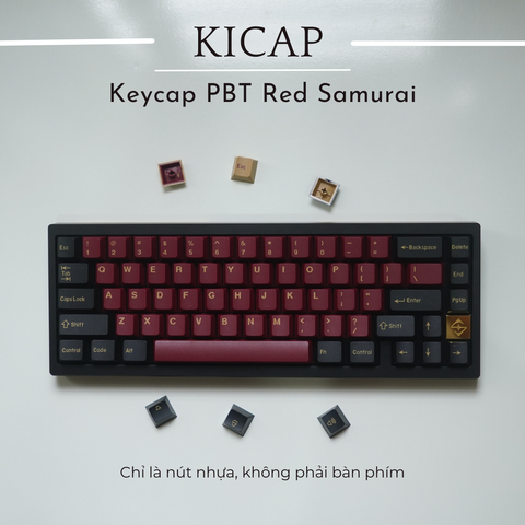 Bộ keycap Red Samurai PBT doubleshot