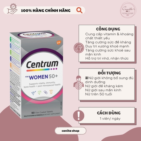 [CENTRUM] Vitamin tổng hợp