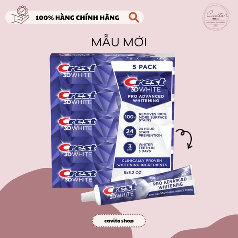 [CREST] Kem đánh răng Crest 3D White Advanced Tripple Whitening