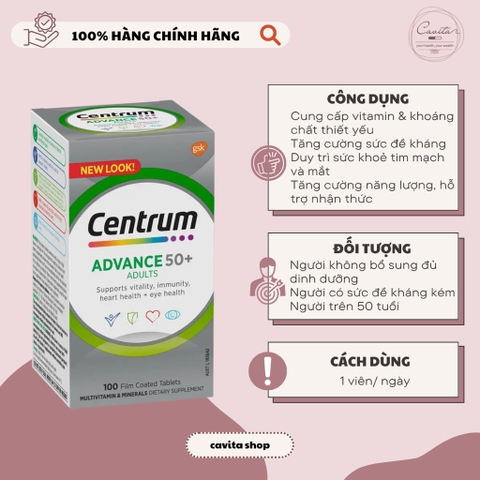 [CENTRUM] Vitamin tổng hợp