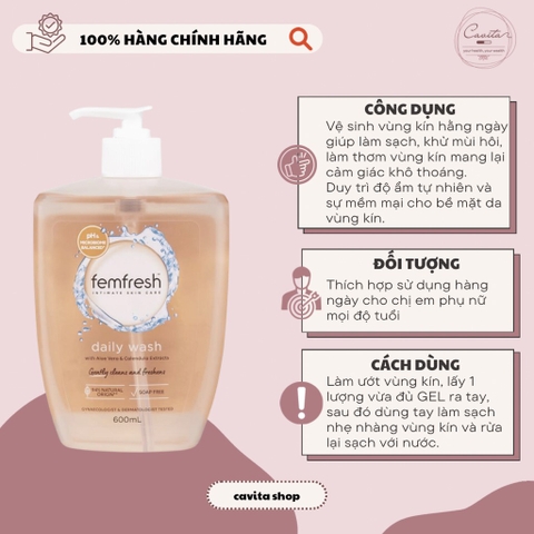 [FEMFRESH] Dung dịch vệ sinh phụ nữ