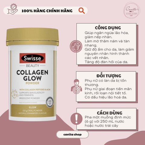 [SWISSE] Bột bổ sung Collagen Glow 120g