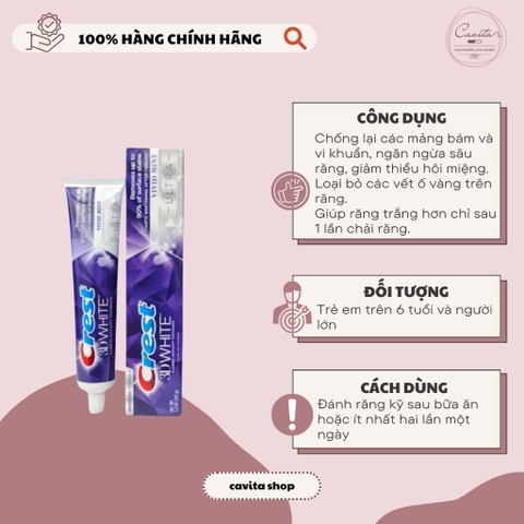 [CREST] Kem đánh răng Crest 3D WHITE ULTRA