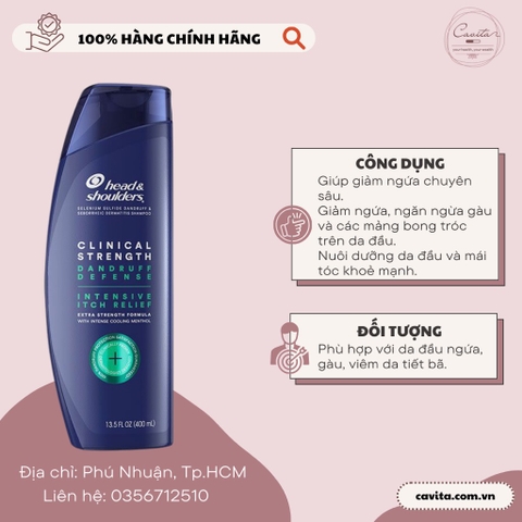 [HEAD & SHOULDERS] Dầu gội chuyên ngăn ngừa gàu, trị ngứa 400ml