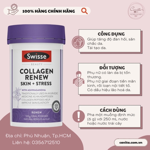 [SWISSE] Bột bổ sung Collagen Renew 120g