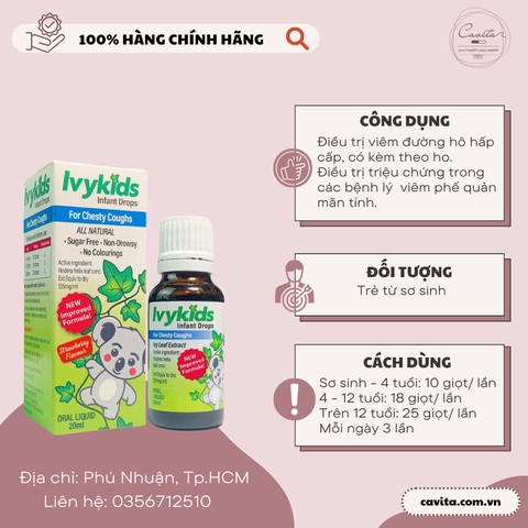 Tinh chất ho Ivy Kids Infant Drops 20ml