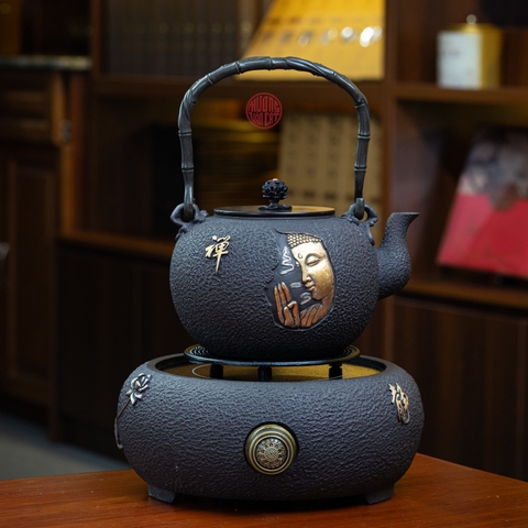 BỘ ẤM GANG - BẾP GANG NẤU NƯỚC ĐÚC NỔI ĐỨC PHẬT