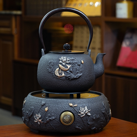 BỘ ẤM GANG NẤU NƯỚC ĐÚC NỔI KIM NGƯ