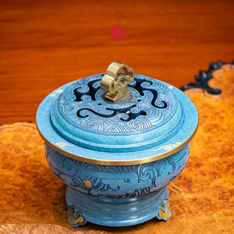 LƯ ĐỒNG CAO CẤP MẠ XANH PERU KHẮC MÂY