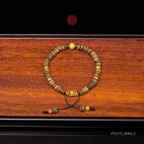 Vòng tay Trầm Hương cho nữ 6 li cận chìm mix Ngọc