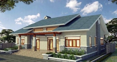 Mẫu nhà ngói 3 gian hiện đại 2023