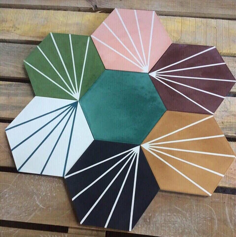 Phá cách với các cách kết hợp gạch bông lục giác trang trí