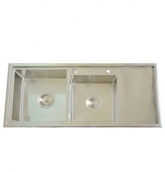 Chậu rửa Bancoot hai hố lệch 1606R 110x45x23