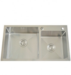 Chậu rửa bát inox 2 hố CIELO 7245L 72x45x23