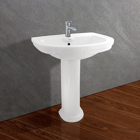 Chậu rửa treo tường Viglacera VI3N + Chân đứng VI3N