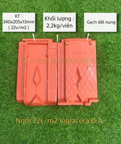 Ngói 22 Nhúng men màu Viglacera Đông Anh