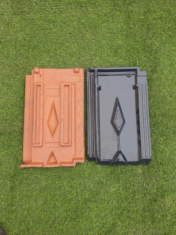 Ngói lợp 16v/m2 Hạ Long tráng men màu tím than