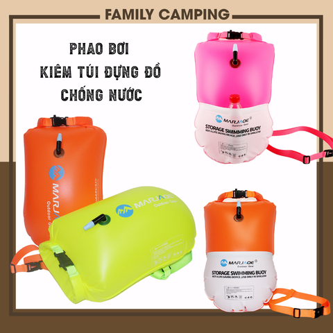 Phao Cứu Hộ Bơi Lội Đa Năng - Túi Đựng Đồ Chống Nước Kiêm Phao Bơi, Dùng Cho Bơi Lội & Dã Ngoại