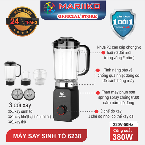 MÁY XAY SINH TỐ ĐA NĂNG MARIIKO 6238