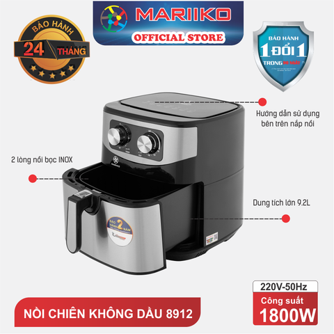 Nồi Chiên Không Dầu Mariiko Mr-8912
