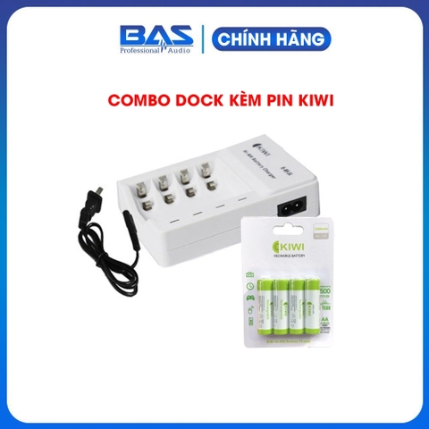 Combo dock sạc kèm pin Kiwi 3300mAh [Chính hãng]