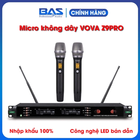 Vova Z9 Pro - Mic không dây nhập khẩu chính hãng, sử dụng công nghệ bóng đèn led bán dẫn hoàn toàn mới