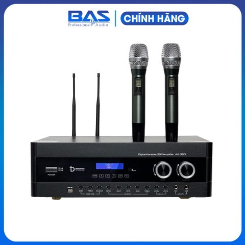 Ampli liền vang liền micro dBacoustic AK350, amply karaoke 3in1