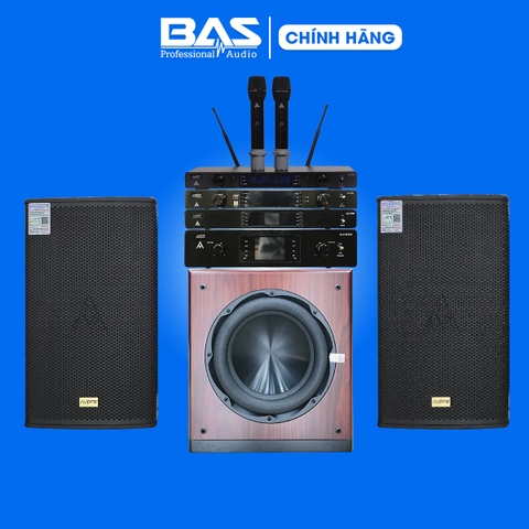 Dàn karaoke gia đình AVPRO sử dụng loa full và sub điện bass 30, phù hợp không gian 20-30m2 (AVPRO LS-12+, GLC 2.8, GLC-SD8, GLC-SM8, GLC-PW8, GD12)