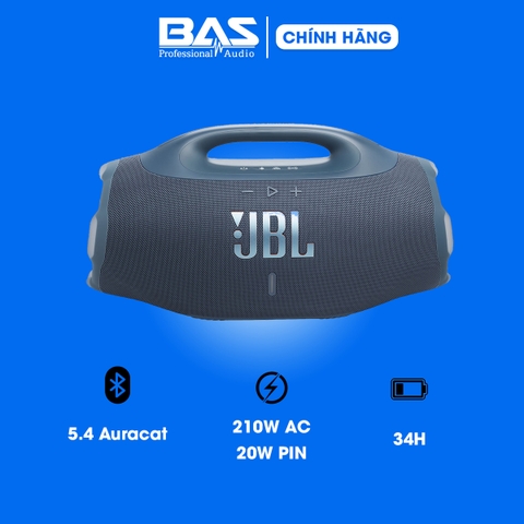 Loa JBL Boombox 4, Pin 34h, Công suất 210W AC / 200W Pin, AI Sound Boost, IP67, Bluetooth 5.4 Auracat,