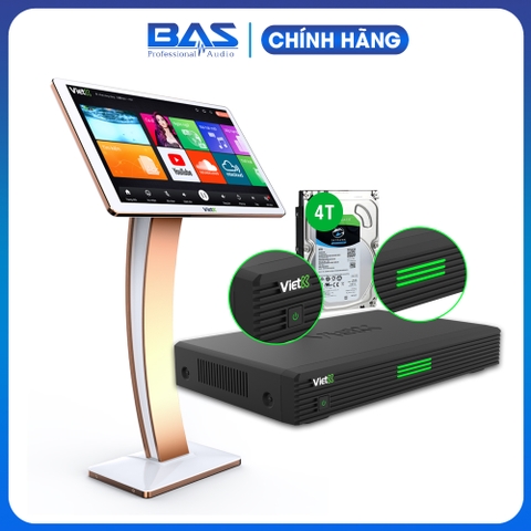 Combo đầu VietK 4K plus 4T, màn 22 inch