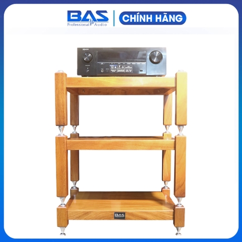 Kệ audio chống rung, kệ âm thanh cao cấp gỗ gõ đỏ nguyên tấm
