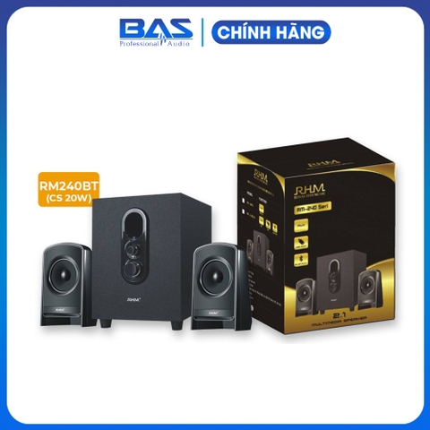 Loa 2.1 RHM RM240BT, loa vi tính công suất 20w thiết kế nhỏ gọn hiện đại