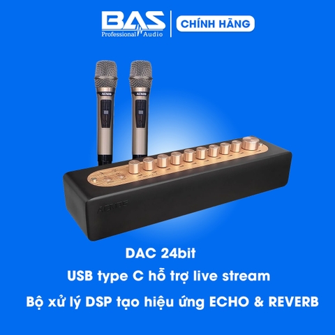 Mi30S Micro kèm vang số chỉnh cơ tích hợp bluetooth, mic không dây cho loa karaoke di động