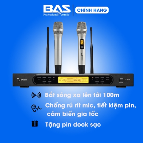 Micro không dây dBacoustic K6000, mic hát karaoke không dây, hội trường