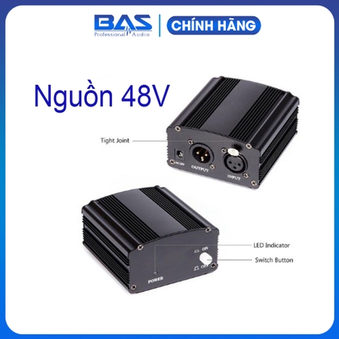 Nguồn Phantom 48V dành cho micro Condenser PC K200-K320-K600. Míc dùng nguồn 48V, mic thu âm