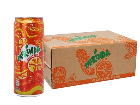 Mirinda cam lon 245ml