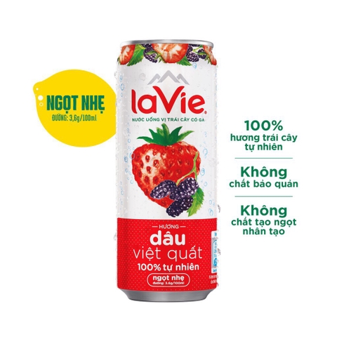 La vie Sparkling Dâu việt Quất 330ml