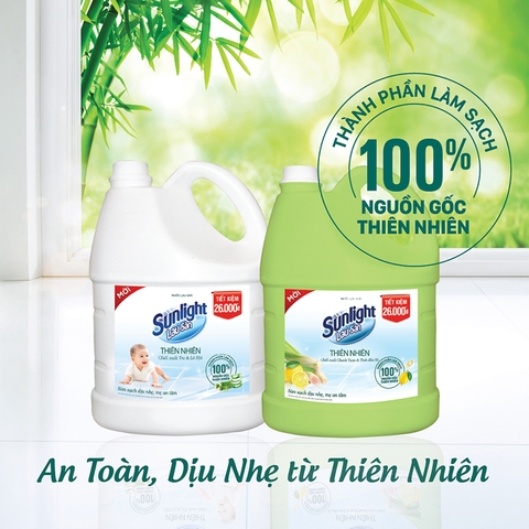 NLS Sunlight TN trắng,sả chanh 3.6kg