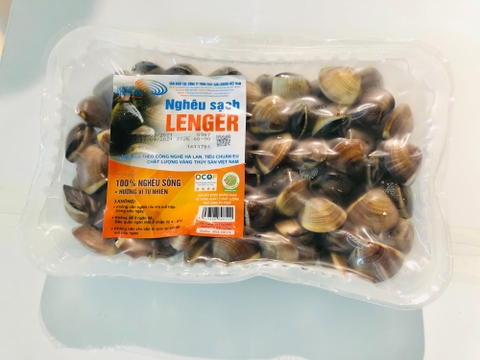 Nghêu sạch Lenger nâu 1.2kg/ hộp