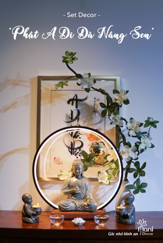 Tượng Đức Phật A Di Đà nâng Sen