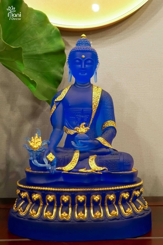 Tượng Dược Sư Dát Vàng 45cm