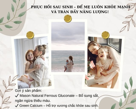 Phục hồi sau sinh – Để mẹ luôn khỏe mạnh và tràn đầy năng lượng!