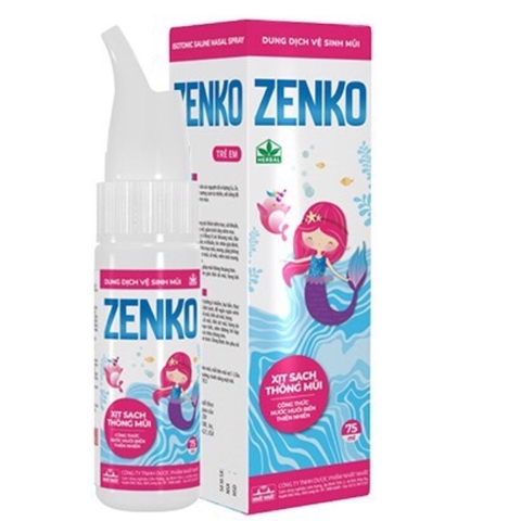 DUNG DỊCH VỆ SINH MŨI ZENKO CHAI 75ML (TRẺ EM)