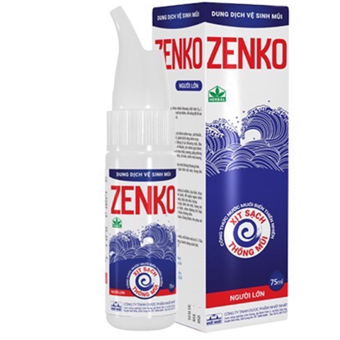 DUNG DỊCH VỆ SINH MŨI ZENKO CHAI 75ML (NGƯỜI LỚN)