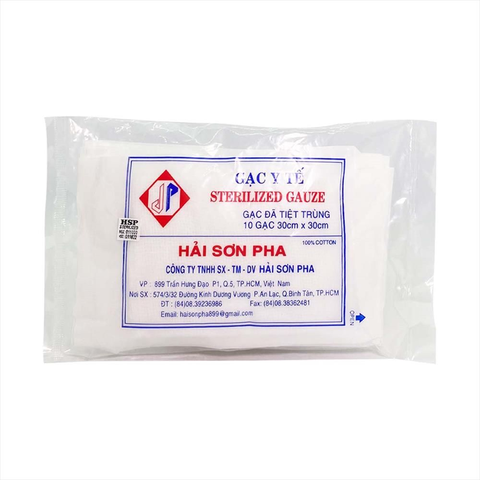 GẠC Y TẾ HẢI SƠN PHA  30CM X 30CM