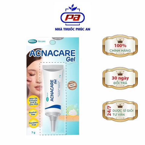 NGĂN NGỪA VÀ LÀM SẠCH MỤN ACNACARE GEL TUÝP 7 GRAM